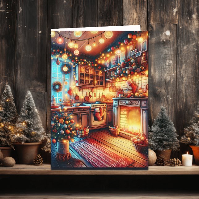 Cosy Kitchen Vintage Christmas  Card (Creator Uploaded)