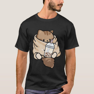 Cosy Kitten Loves Boba T-Shirt