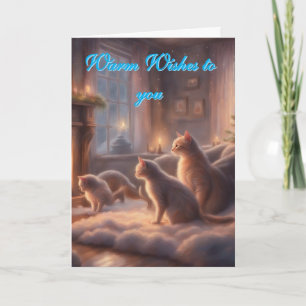 Cosy Kittens Warm Wishes Birthday Card