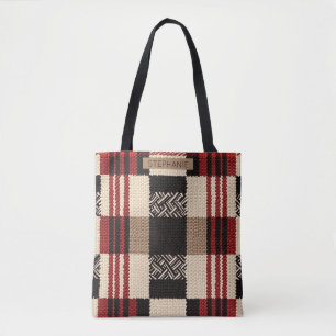Cosy Knit Patchwork - Vintage Boho Autumn Style 2 Tote Bag