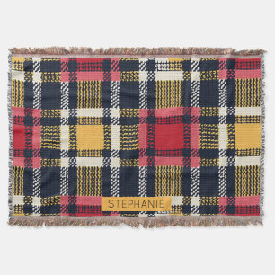 Cosy Knit Patchwork - Vintage Boho Autumn Style 3 Throw Blanket