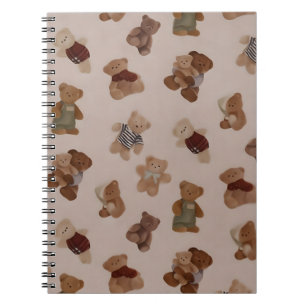 Cosy Knit Teddy Bear Parade Pattern Notebook