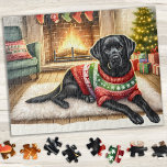 Cosy Labrador Retriever Christmas Puppy Dog Jigsaw Puzzle<br><div class="desc">Looking for a fun and engaging activity to share with your family this holiday season? Look no further than our jigsaw puzzle collection featuring playful Labrador Retrievers! As a dog lover, you'll adore the variety of designs we offer, including cute and cuddly puppies, loveable yellow, chocolate, and black Labs, and...</div>