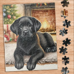 Cosy Labrador Retriever Dog Christmas Puppy  Jigsaw Puzzle<br><div class="desc">Looking for a fun and engaging activity to share with your family this holiday season? Look no further than our jigsaw puzzle collection featuring playful Labrador Retrievers! As a dog lover, you'll adore the variety of designs we offer, including cute and cuddly puppies, loveable yellow, chocolate, and black Labs, and...</div>