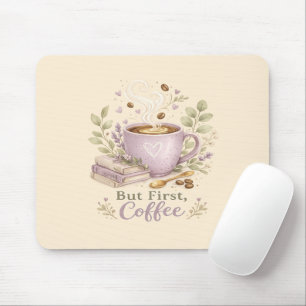 Cosy Lavender Watercolor Coffee Mouse Mat