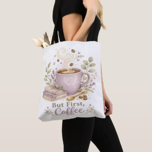 Cosy Lavender Watercolor Coffee Tote Bag