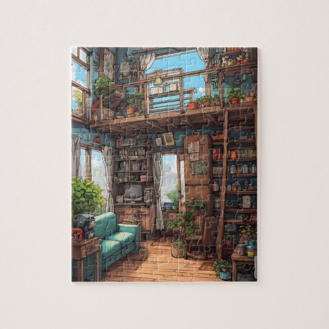 Cosy Library Jigsaw Puzzle (Vertical)