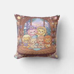 Cosy Lion Friends Nursery Pillow