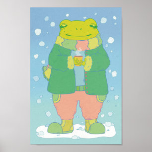 Cosy Little Frog Poster