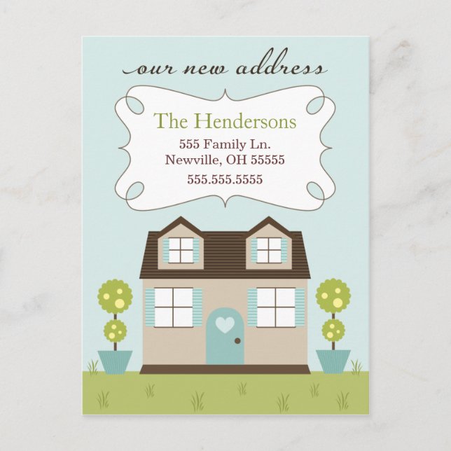 Cosy Little Home Moving Announcements (Front)