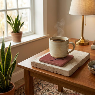 Cosy Lives Here Warm Minimalist Stone Coaster -