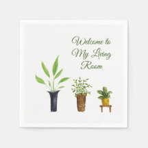 Cosy Living Room Paper Plates Napkins