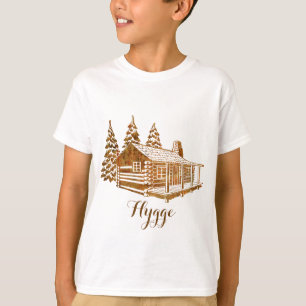Cosy Log Cabin - Hygge or your own text T-Shirt