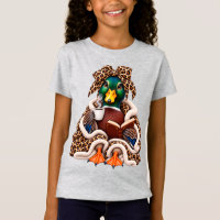 Cosy Mallard Duck Coffee Book Lover Leopard Bow