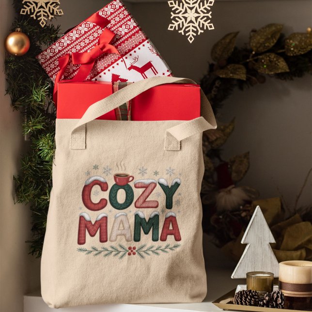 Cosy Mama Christmas Tote Bag (Creator Uploaded)