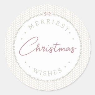 Cosy Merriest Christmas Circle Gift Tag