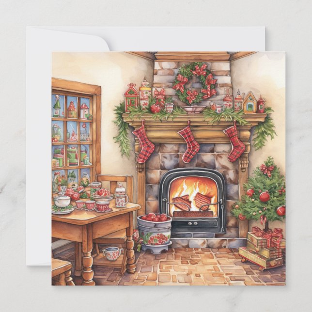 Cosy Merry Christmas Card (Front)
