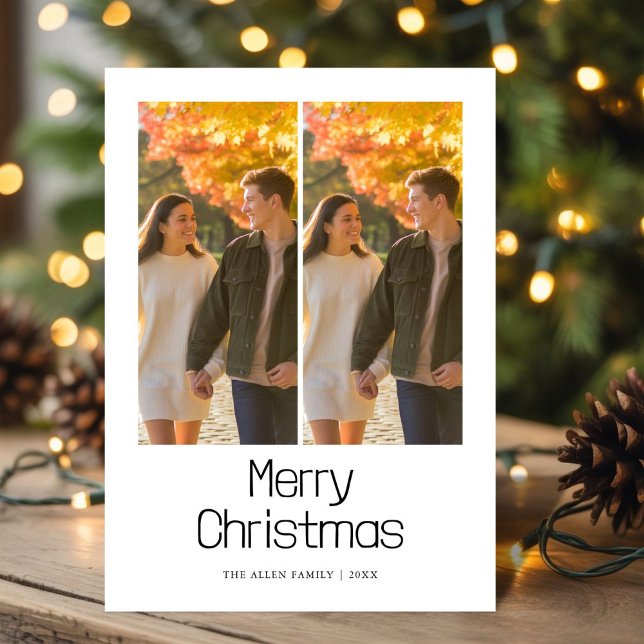 Cosy Merry Christmas Couple Greeting Card (Creator Uploaded)