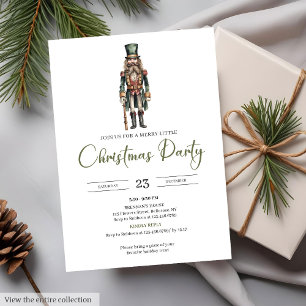 Cosy Minimal Neutral Earthy Rustic Watercolor Xmas Invitation