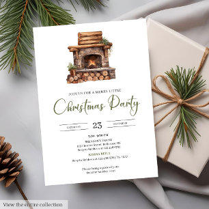 Cosy Minimalist Neutral Earthy Rustic Christmas  Invitation