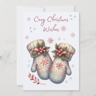 Cosy Mittens Christmas Card