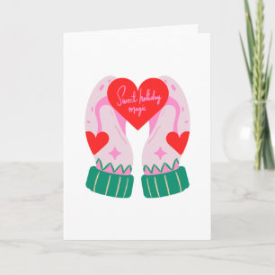 Cosy Mittens with Heart Card