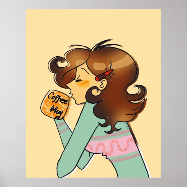 Cosy Morning Coffee Mood Art Poster (Front)