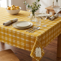 Cosy Mustard Yellow Gingham Plaid Tartan