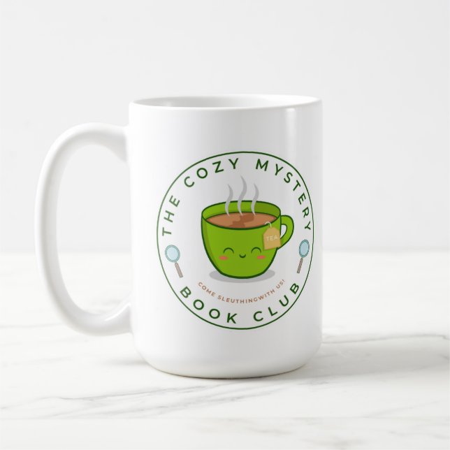 Cosy Mystery Book Club Logo & Mascot Mug (Left)