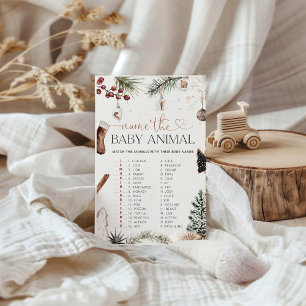 Cosy Name the Baby Animal Baby Shower Game