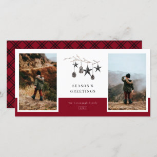 Cosy Nature 2 Photo Family Holiday Card