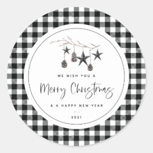 Cosy Nature Christmas Classic Round Sticker