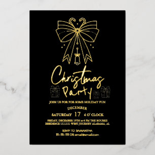 Cosy Nature Elegant Ornament Christmas Party Foil Holiday Card