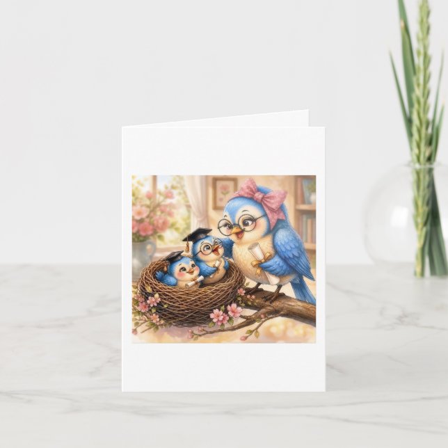 Cosy Nest Graduation Folded Greeting Card (Front)