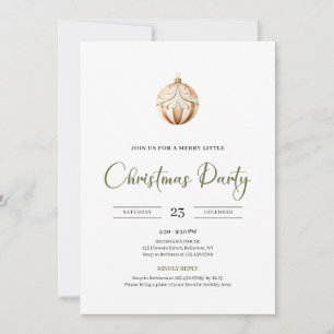 Cosy Neutral Sage Green Scandinavian Christmas  Invitation
