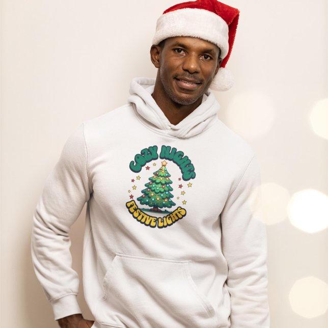 Cosy Nights, Festive Lights Christmas Tree Hoodie (Creator Uploaded)