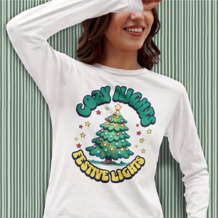 Cosy Nights, Festive Lights Christmas Tree T-Shirt