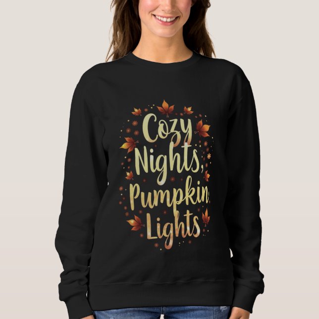 Cosy Nights, Pumpkin Lights Sweatshirt (Front)