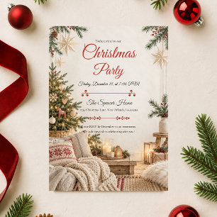 Cosy Nordic Christmas Party Invitation
