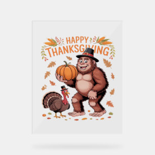 Cosy October Autumn Pumpkins Oversized T-Shirt Acrylic Sign