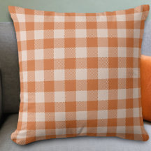 Cosy Orange Gingham Fall Autumn