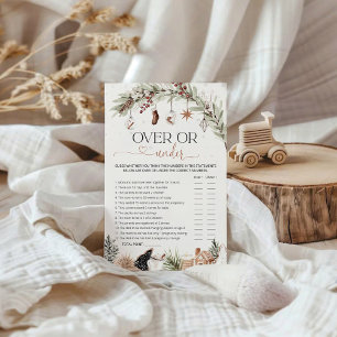 Cosy over or under Baby Shower Game