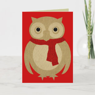 Cosy Owl Christmas Card