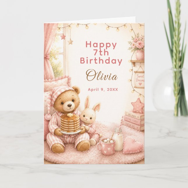 Cosy Pajama Birthday Card (Front)