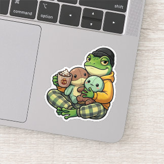 Cosy Pajama Frog Sticker