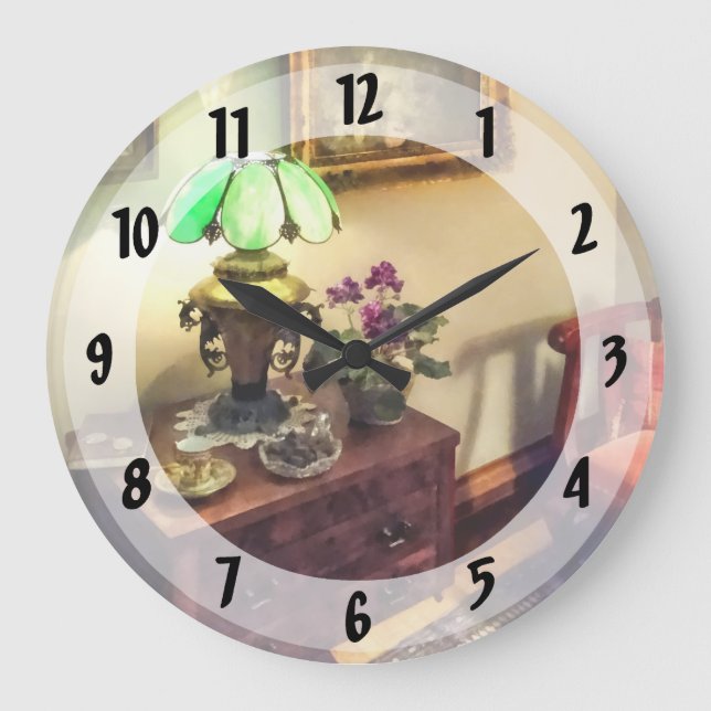 Cosy Parlour with Flower Petal Lamp Large Clock (Front)