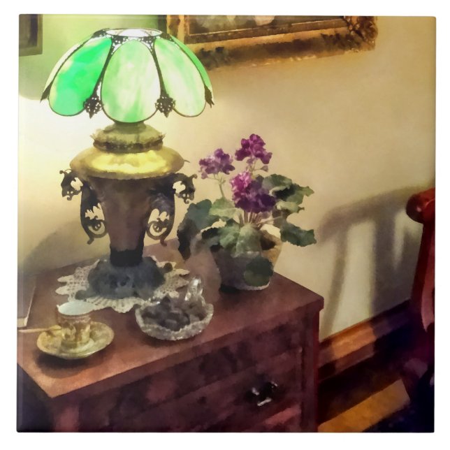 Cosy Parlour with Flower Petal Lamp Tile (Front)