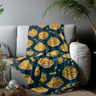 Cosy Pasta Pattern Blanket National Pasta Month