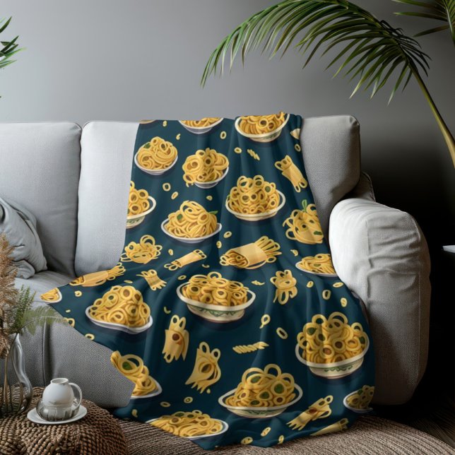 Cosy Pasta Pattern Blanket National Pasta Month (Creator Uploaded)