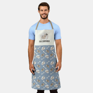 Cosy Paws Collection Silver Blue Apron